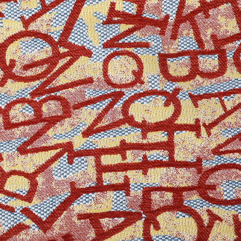 Priontáil litir stylish fabraic jacquard dearg láidir uiscedhíonach